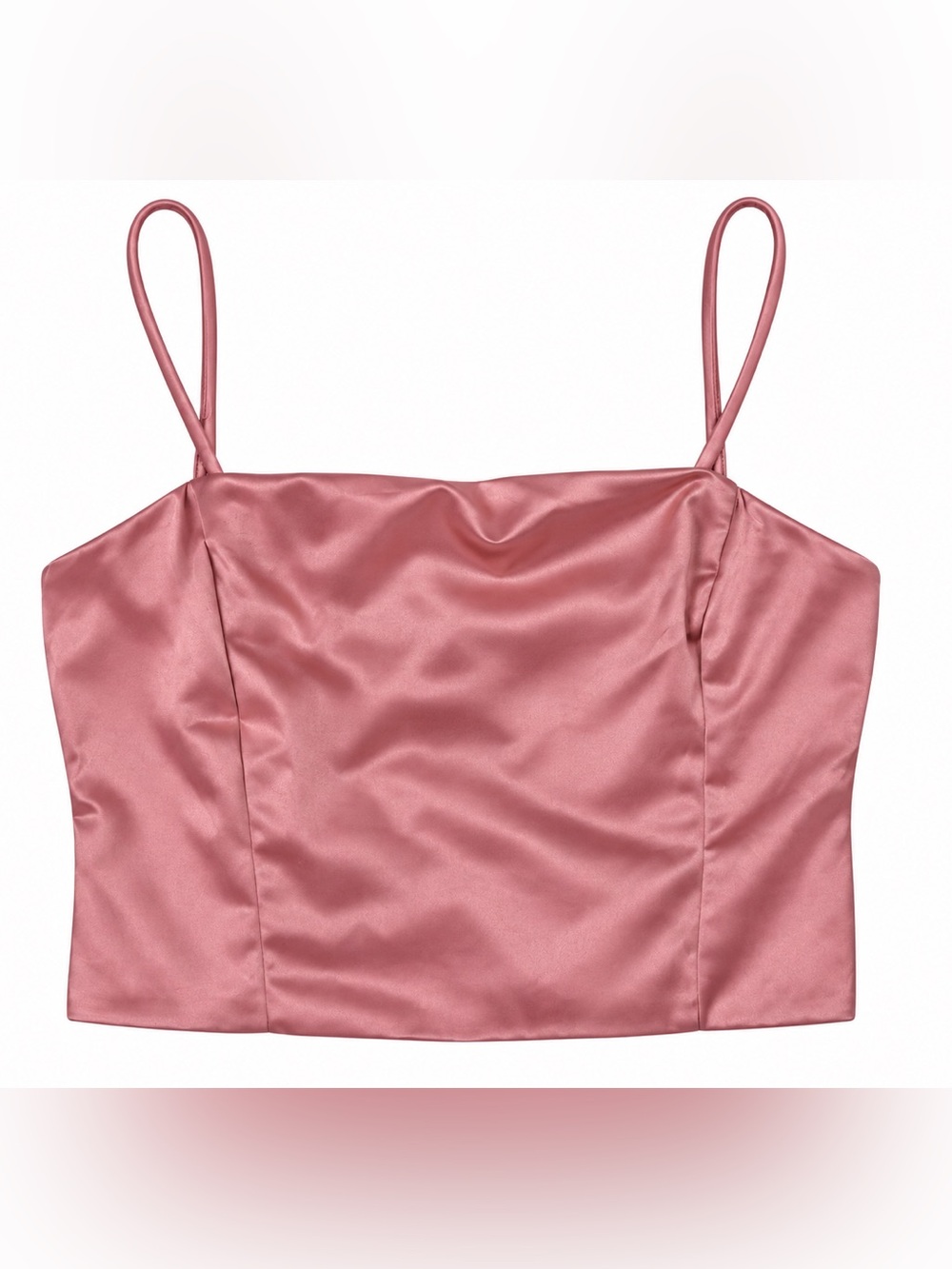 Fashion Nova Satin Spaghetti Strap Crop Top